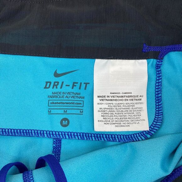 Nike Women's Dri-Fit Pronto Essential Leggings MD Blue Inside Drawstring - Picture 6 of 7